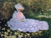 Claude Monet The Reader painting